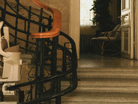 guida doppia per montascale curvilineo a olbia